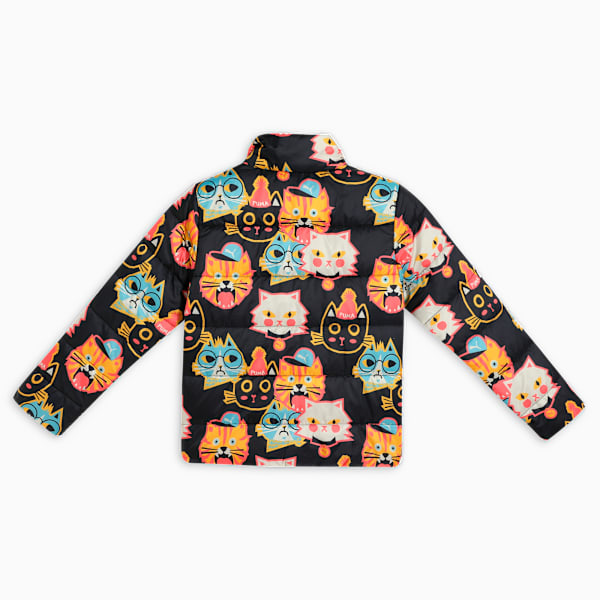 MOODY CAT Boys' All-Over-Printed Padded Jacket, PUMA Black, extralarge-IND