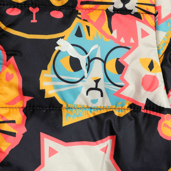 MOODY CAT Boys' All-Over-Printed Padded Jacket, PUMA Black, extralarge-IND