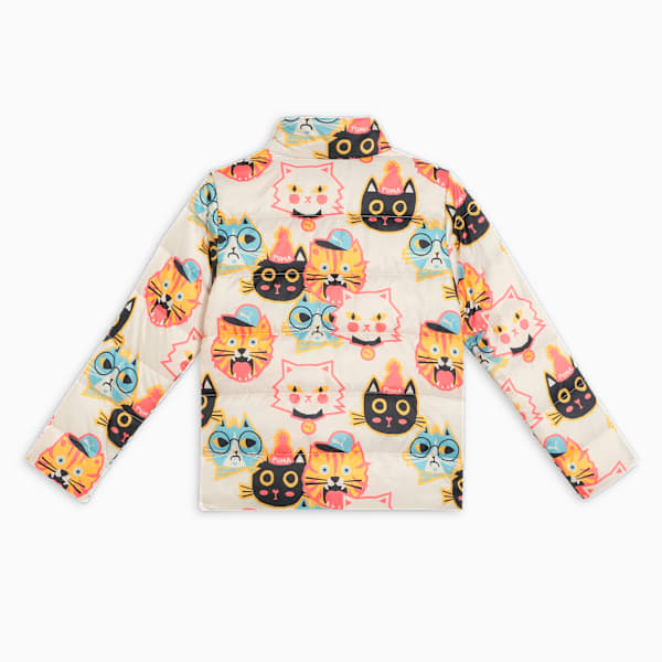 MOODY CAT Boys' All-Over-Printed Padded Jacket, Alpine Snow, extralarge-IND