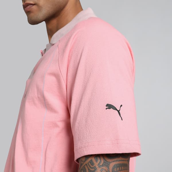 PUMA x RCB Men's Relaxed Fit Striper Polo, Pinkscape, extralarge-IND