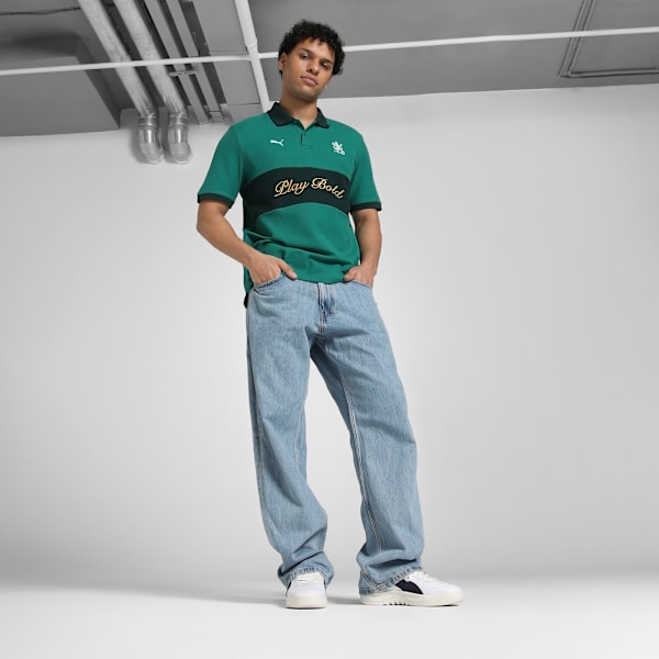 PUMA x RCB Men's Retro Polo, Wild Green, extralarge-IND