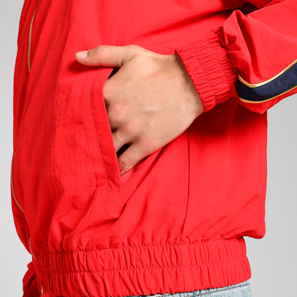 Puma x RCB Men's T7 Jacket, Flame Scarlet, extralarge-IND