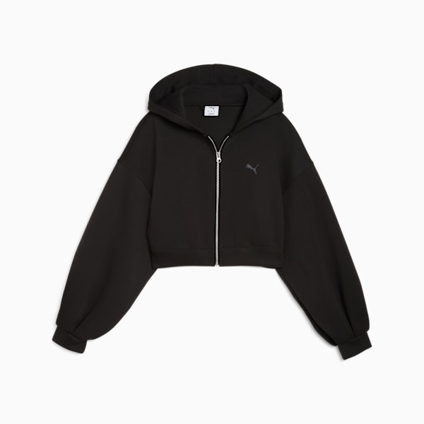 Wardrobe ESS Cropped Hoodie Women, PUMA Black, extralarge