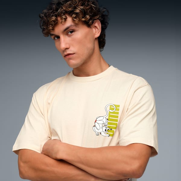 Graphic Back Print Men's Relaxed Fit T-shirt, Alpine Snow, extralarge-IND