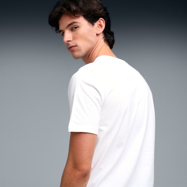 Graphic Front Print Men's Regular Fit T-shirt, PUMA White, extralarge-IND