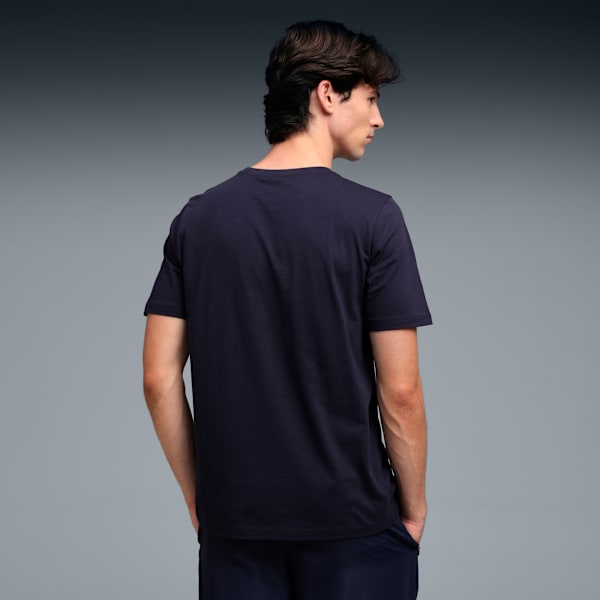 Graphic Front Print Men's Regular Fit T-shirt, New Navy, extralarge-IND