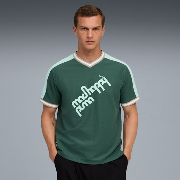 PUMA x MADHAPPY V-Neck Jersey, Green Hush, extralarge