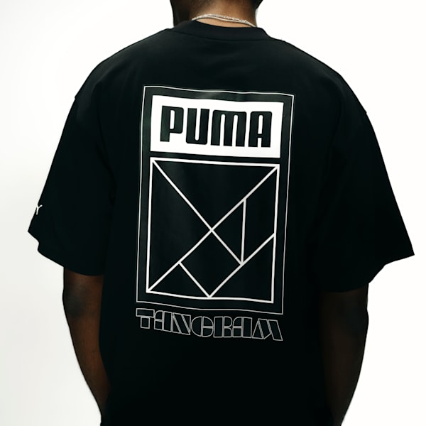 メンズ PUMA x TANGRAM 半袖 Tシャツ, PUMA Black, extralarge-JPN