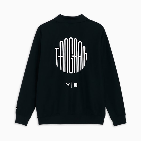 メンズ PUMA x TANGRAM 長袖 ポロシャツ, PUMA Black, extralarge-JPN