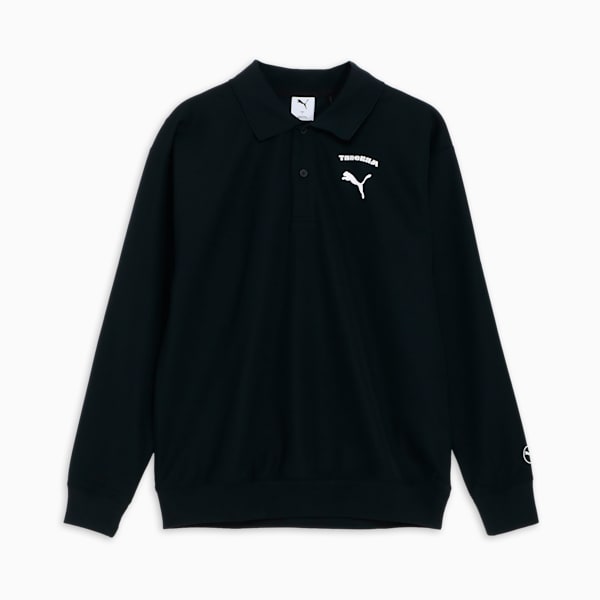 メンズ PUMA x TANGRAM 長袖 ポロシャツ, PUMA Black, extralarge-JPN