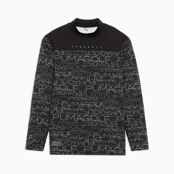 PUMA GOLF プーマゴルフ メンズ 長袖 モックネック　ブラック PUMA ネコポス対象 セール プーマゴルフ リブカラー長袖モック