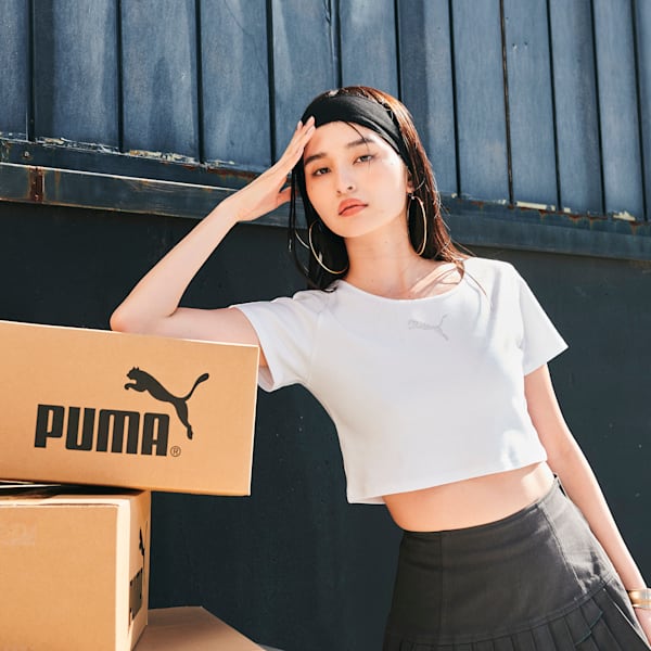ウィメンズ PUMA x EVRIS 半袖 Tシャツ, PUMA White, extralarge-JPN