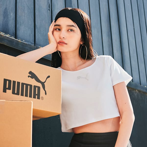 ウィメンズ PUMA x EVRIS 半袖 Tシャツ, PUMA White, extralarge-JPN