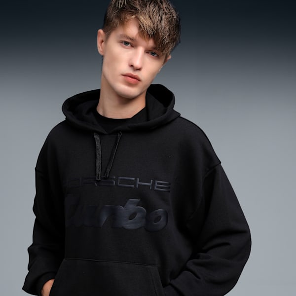 Porsche Legacy Men's Relaxed Fit Hoodie, PUMA Black, extralarge-IND
