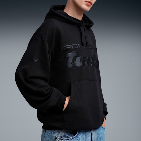Porsche Legacy Men's Relaxed Fit Hoodie, PUMA Black, extralarge-IND
