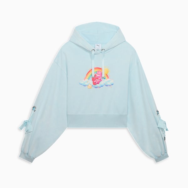 PUMA x CARE BEARS x SESAME STREET Women's Relaxed Fleece Hoodie, Sea Glass, extralarge