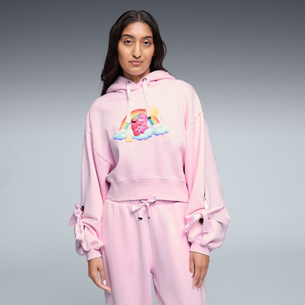 PUMA x CARE BEARS x SESAME STREET Women's Relaxed Fleece Hoodie, Pearl Pink, extralarge