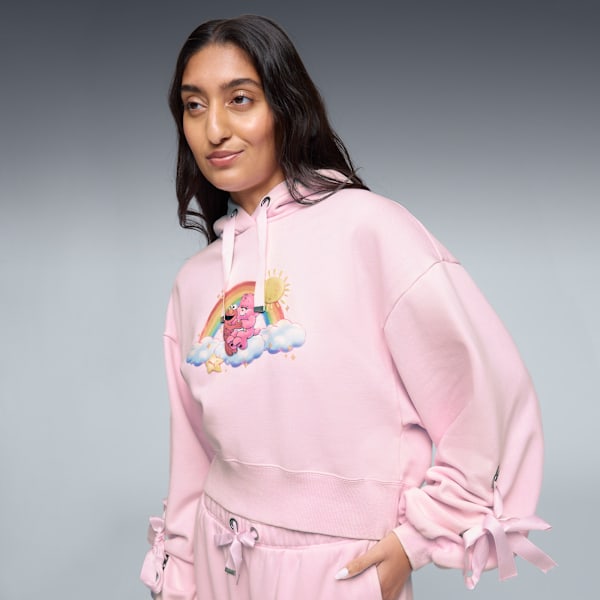 PUMA x CARE BEARS x SESAME STREET Women's Relaxed Fleece Hoodie, Pearl Pink, extralarge