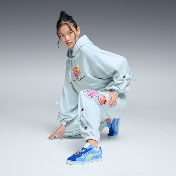 PUMA x CARE BEARS x SESAME STREET Women's Relaxed Fleece Pants, Sea Glass, extralarge