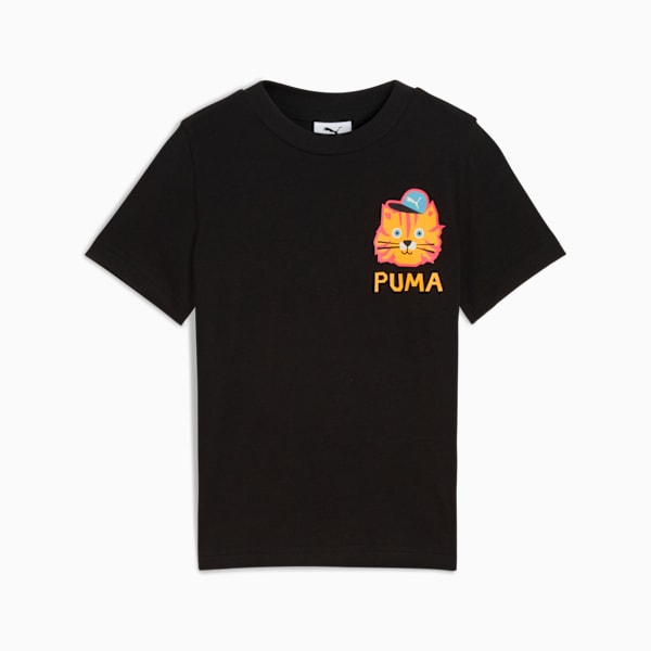 Moody Cat Graphic Regular Fit T-shirt, PUMA Black, extralarge-IND