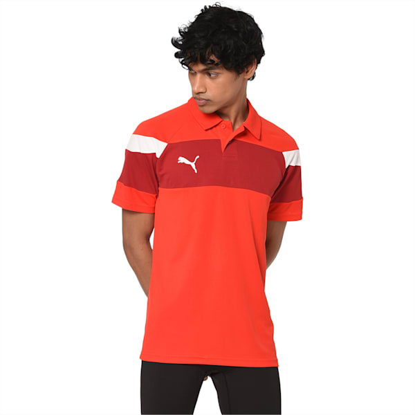 Football Spirit II Polo, puma red-white, extralarge-IND