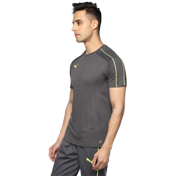 evoTRG Men’s Football Training T-Shirt, Asphalt-Safety Yellow, extralarge-IND