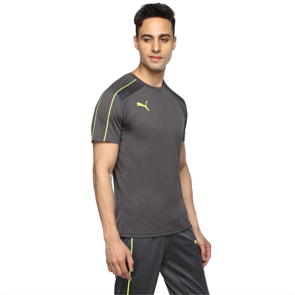 evoTRG Men’s Football Training T-Shirt, Asphalt-Safety Yellow, extralarge-IND