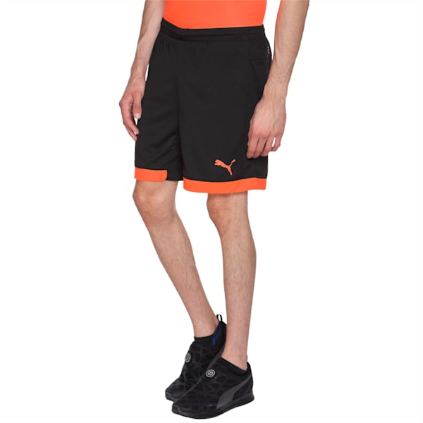 evoTRG Men’s Football Shorts, Puma Black-Red Blast, extralarge-IND