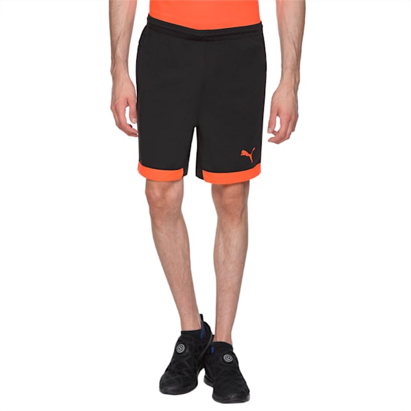 evoTRG Men’s Football Shorts, Puma Black-Red Blast, extralarge-IND