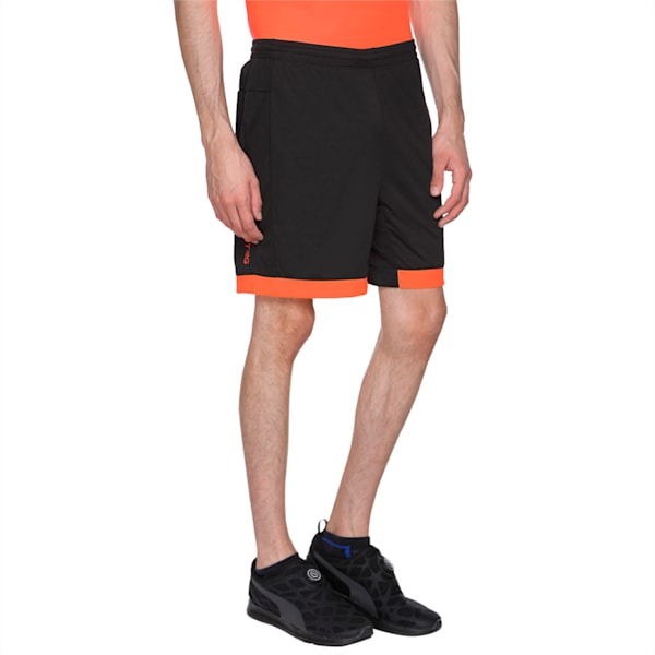 evoTRG Men’s Football Shorts, Puma Black-Red Blast, extralarge-IND