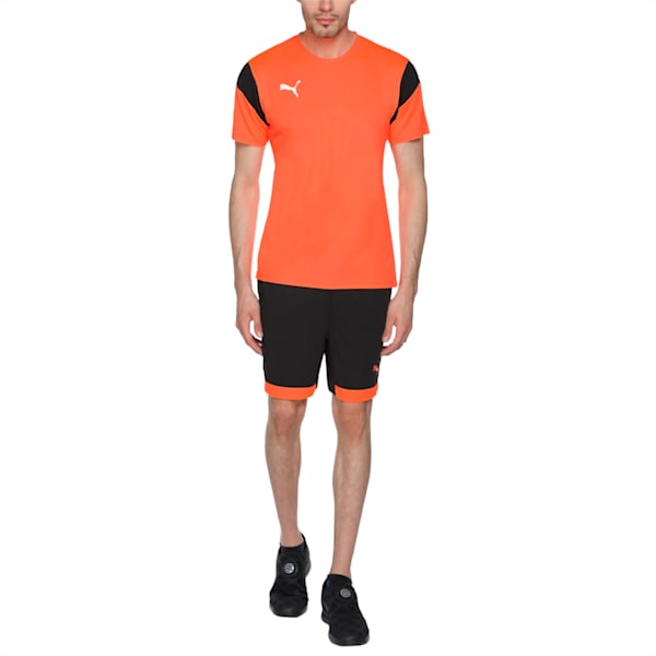 evoTRG Men’s Football Shorts, Puma Black-Red Blast, extralarge-IND