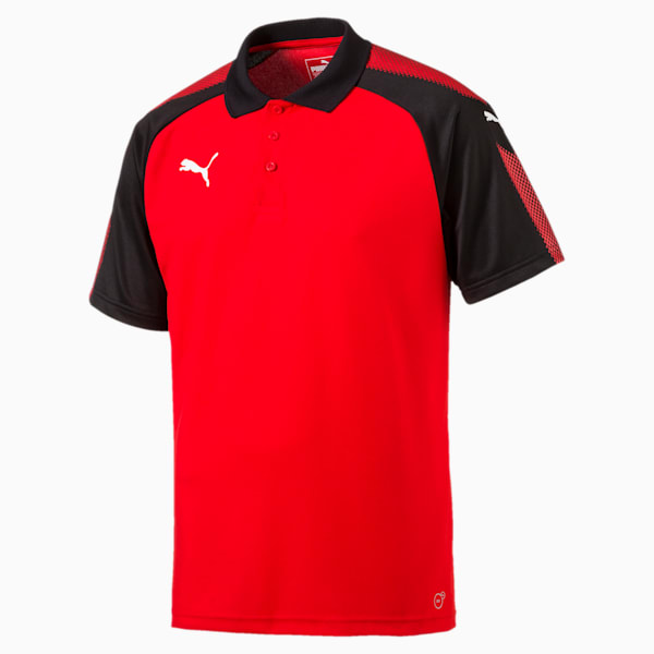 Football Men's Ascension Training Polo, Puma Red-Puma Black, extralarge-IND