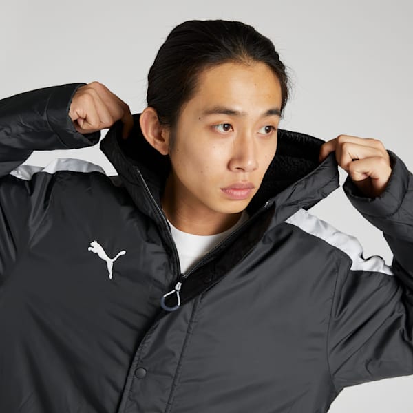 メンズ サッカー TT ESS プロ ロングボアコート, Puma Black-Puma White, extralarge-JPN