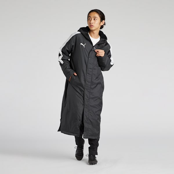 メンズ サッカー TT ESS プロ ロングボアコート, Puma Black-Puma White, extralarge-JPN