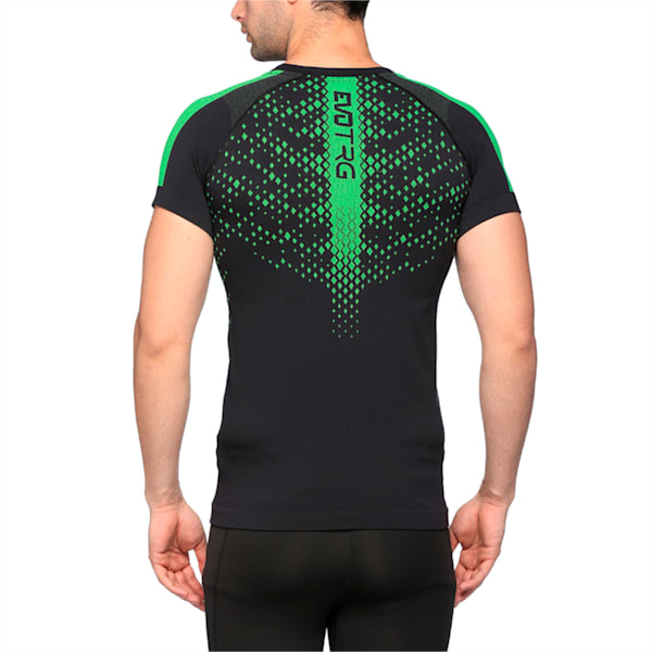 evoTRG Men's evoKNIT Football Training T-Shirt, Puma Black-Green Gecko, extralarge-IND