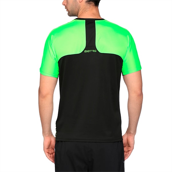 evoTRG Men's Football Training T-Shirt, Puma Black-Green Gecko, extralarge-IND