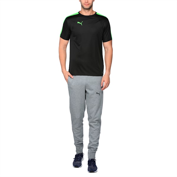 evoTRG Men's Football Training T-Shirt, Puma Black-Green Gecko, extralarge-IND