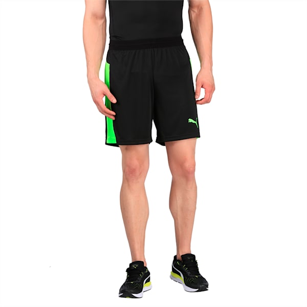 evoTRG Men's Football Training Shorts, Puma Black-Green Gecko, extralarge-IND