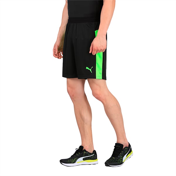 evoTRG Men's Football Training Shorts, Puma Black-Green Gecko, extralarge-IND