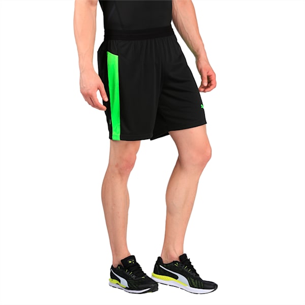 evoTRG Men's Football Training Shorts, Puma Black-Green Gecko, extralarge-IND