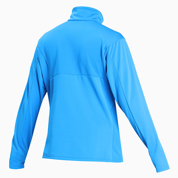 LIGA Training Fleece Quarter Zip Men's Football Pullover, Electric Blue Lemonade, extralarge-IND