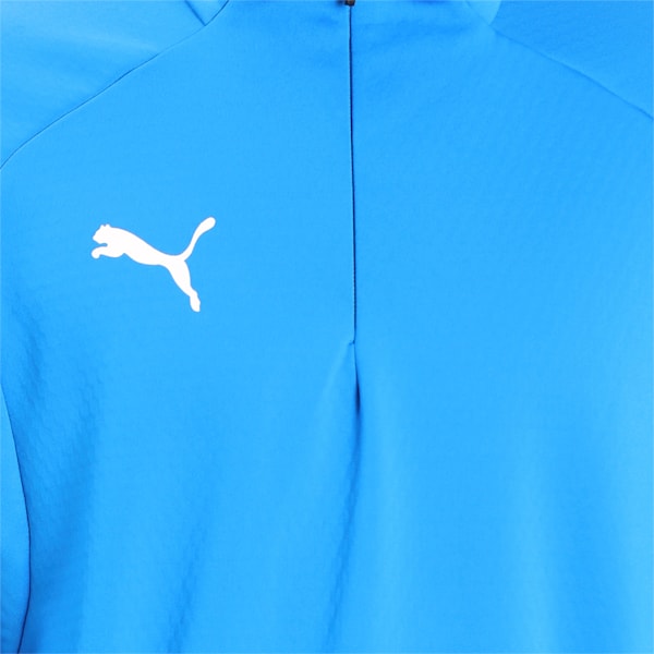 LIGA Training Fleece Quarter Zip Men's Football Pullover, Electric Blue Lemonade, extralarge-IND