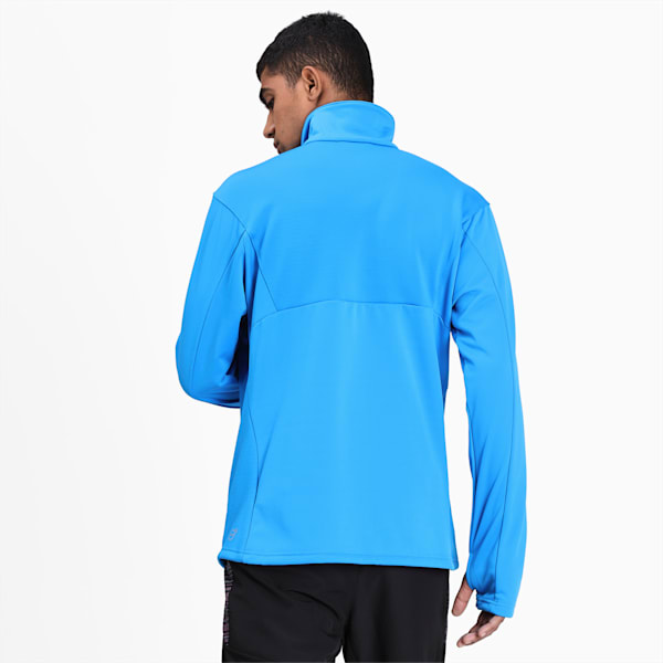 LIGA Training Fleece Quarter Zip Men's Football Pullover, Electric Blue Lemonade, extralarge-IND