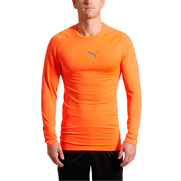 ftblNXT Long Sleeve Men's Baselayer, Shocking Orange, extralarge