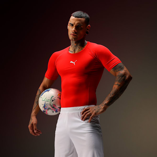 LIGA Baselayer Short Sleeve Men's Tee, Puma Red, extralarge-IND