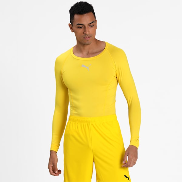 LIGA dryCELL Baselayer Long Sleeve T-Shirt, Cyber Yellow, extralarge-IND