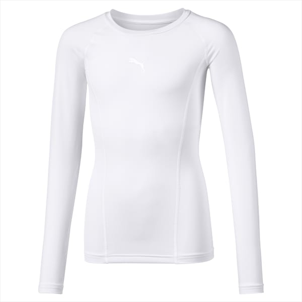LIGA Baselayer Long Sleeve Tee Kids, Puma White, extralarge-GBR