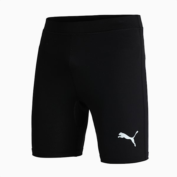 LIGA Baselayer Men's Above-Knee Football Tights, Electric Blue Lemonade, extralarge-IND
