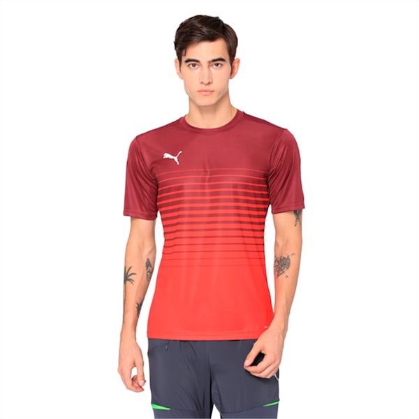 ftblPLAY Men's Graphic Shirt, Puma Red-Burgundy, extralarge-IND