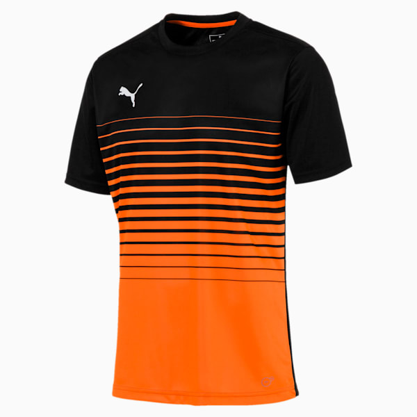 ftblPLAY Men's Graphic Shirt, Shocking Orange-Puma Black, extralarge-IND